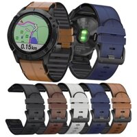 Dây Đeo Đồng Hồ Bằng Silicone + Da Cho Garmin Instinct2 Tactix 7 Pro Approach S70 S62 G1 Garmin Fenix7 6X 5 5X Plus 3HR 22mm 26mm