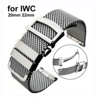Dây Đeo Đồng Hồ Bằng Thép Không Gỉ Chất Lượng Cao 20mm 22mm Cho IWC Pilot Band