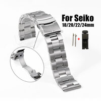 Dây đeo đồng hồ bằng thép không gỉ đầu phẳng cho Seiko SKX007 SKX009 SKX013 Band 18mm 20mm 22mm 24mm Phát hành nhanh Vòng đeo tay kim loại rắn
