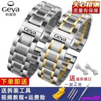 Dây đeo đồng hồ bằng thép không gỉ Geya Geya 6213 76002 8197 Nam Nữ Dây thép Vòng tay 20mm Phụ kiện đồng hồ