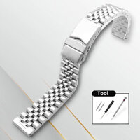 Dây đeo đồng hồ bằng thép không gỉ Jubilee cao cấp 20mm 22mm với khóa gấp bằng thép không gỉ 316 cho SEIKO 5 Diver Lặn cá ngừ Samurai SKX007 Dây đeo đồng hồ nam