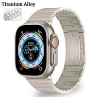 Dây Đeo Đồng Hồ Bằng Titan Sang Trọng Cho Apple Watch Series 8 7 41 45mm iWatch Ultra 49mm 6 5 4 3 2 SE 40 44mm 38 42mm