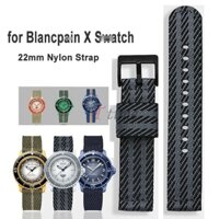 Dây Đeo Đồng Hồ Bằng Vải canvas nylon 22mm Chống Nước Tháo Gỡ Nhanh Cho s-watch x blancpain ocean Dệt