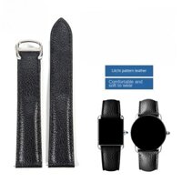 Dây đeo đồng hồ bê da thật chất lượng cao 16 / 17 / 18 / 20 / 22 / 23 / 25mm Khóa triển khai Phù hợp với phụ kiện đồng hồ CARTIER Santos