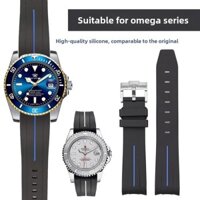 Dây đeo đồng hồ cao su 20mm cho dòng đồng hồ Rolex Black Green Water Ghost với sợi silicon, Omega Snoopy Co Thương hiệu Mặt trăng thủy ngân Vòng tay nam và nữ Dây đeo đồng hồ