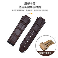 Dây đeo đồng hồ cao su cho nam thay thế cho HUBLO/Hublot Big Bang Fusion, dây da bò thật, dây silicone 23mm