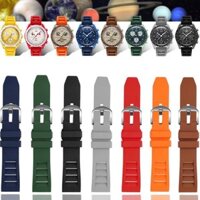 Dây đeo đồng hồ cao su chống bụi Fluoride Nam Thích hợp cho Omega Seiko Century-old Lingmeidu Rudder Silicone 20 22mmC41