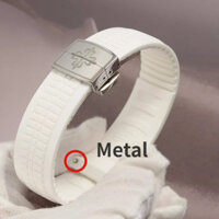 Dây đeo đồng hồ cao su silicon 21mm cho Patek 5164A 5167A AQUANAUT Philippe Dây đeo đồng hồ mềm PP có chốt thép