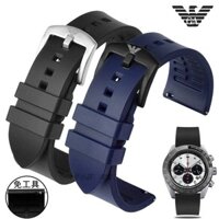 Dây đeo đồng hồ cao su silicon Armani Black Samurai AR60008 / 28 60045 1970 AX7105 Nam Nguyên bản