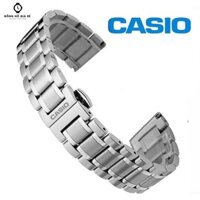 Dây đeo đồng hồ Casio Dây đeo thép 501 506 507 517 1734 550 Nam Nữ Dây đeo thép Khóa bướm