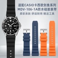 Dây đeo đồng hồ Casio Swordfish Dây đeo đồng hồ MDV-106 MTP-VD01D Đồng hồ lặn Dây cao su silicon