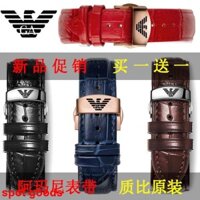 Dây đeo đồng hồ chính hãng Armani dây đeo đồng hồ da thật nam nữ khóa bướm dây da AR5905 5981 2433 60008