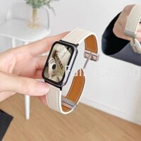 Dây đeo đồng hồ da họa tiết Lichee cho Xiaomi Mi Band 9 8 7 Pro Vòng đeo tay từ tính cho Redmi Watch 4 5 Thay thế