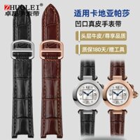 Dây đeo đồng hồ da thật chính hãng Thích ứng với cartier cartier PASHA Vòng tay da bò 20mm