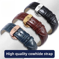 Dây đeo đồng hồ da thật cho mẫu CK K2Y211/K2G211/K2M23 (14-24mm) - Phong cách thanh lịch unisex với tùy chọn khóa chốt & khóa bướm