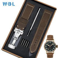 Dây đeo đồng hồ da thật nam thay thế Zenith Pilot Hamilton Blancpain Dido Omega Strap 22