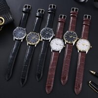 Dây đeo đồng hồ da thật thời trang nam dành cho doanh nhân Đồng hồ thạch anh chống thấm nước thông thường dành cho nam