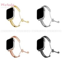 Dây đeo đồng hồ kim loại hình trái tim Zircon Thích hợp cho iwatch Seires10 42mm 46mm Dây đeo đồng hồ khóa thủ công Ultra 2 9 8 7 se 6 5 4 3 49mm 45mm 41mm 44mm 40mm