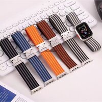 Dây đeo đồng hồ mềm cho iWatch Series 10 46MM Ultra 1 2 49MM 45mm 41mm 44mm 40mm 42mm 38mm Vải bện Dây đeo đồng hồ Nylon cho iWatch Series 10 9 8 7 6 SE 5 4 3 2 1 Dây đeo cổ tay