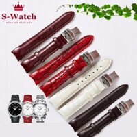 Dây đeo đồng hồ nữ bằng da cỡ 18mm đầu cong cho đồng hồ Tissot Couturier T035210 207 1853