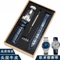 Dây đeo đồng hồ Omega chính hãng, da thật, nam nữ, khóa bướm, phụ kiện dây đeo đồng hồ Seamaster 300 Speedmaster 20mm