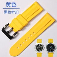 Dây đeo đồng hồ Panerai thay thế màu đen Xám PAM441 / 359 / 312 / 616Perai Dây đeo cao su Khóa chốt 24mm