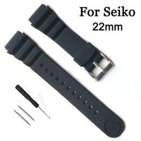 Dây đeo đồng hồ silicon 22mm cho Seiko 5 Diver Lặn cá ngừ Skx007 Skx009 Vòng đeo tay thể thao màu đen Dây đeo đồng hồ cao su chống nước Nam nữ Dây đeo đồng hồ đeo tay Dây đeo cổ tay