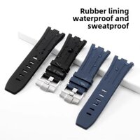 Dây đeo đồng hồ silicon cao su 28x24mm 30x24mm Thay thế AP Audemars Piguet 15703 Royal Oak Offshore Series Phụ kiện dây đeo đồng hồ Vòng đeo tay đồng hồ chống nước và chống mồ hôi