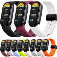 Dây Đeo Đồng Hồ Silicon Cho Xiaomi Mi Band 9 8 Thể Thao Đồng Hồ Thông Minh Vòng Tay Cho Xiaomi Band 9 8 NFC Từ Khóa Dây Đeo Tay
