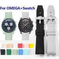 Dây đeo đồng hồ silicon cong cho Omega Moon Swatch đồng thương hiệu Hành tinh Seamaster 300mm Dây đeo đồng hồ 20mm Vòng đeo tay thể thao Dây đeo đồng hồ cao su Dây đeo cổ tay chống nước Nam nữ