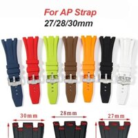 Dây đeo đồng hồ silicon rộng 27mm 28mm 30mm cho AP Royal Oak Offshore Series Dây đeo cổ tay cao su chống nước Vòng đeo tay thể thao Lặn Watchband