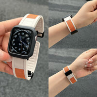 Dây đeo đồng hồ silicon thể thao thoáng khí cho Apple Watch Series 10 9 7 8 6 5 SE 40mm 42mm 44mm 45mm 46mm