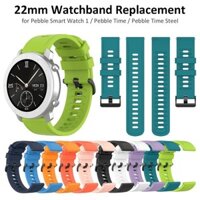 Dây đeo đồng hồ silicone 22mm cho LG G Watch Urbane Asus Zenwatch 2 Fossil Gen 5 Carlyle Pebble Time Vivoactive 4 Ticwatch Pro