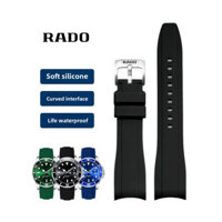 Dây đeo đồng hồ silicone mềm tương thích với RADO Captain Cook - Cao su chống nước, vừa vặn cong, 18-22mm, nhẹ và bền cho nam và nữ