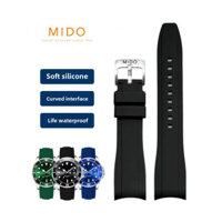 Dây đeo đồng hồ silicone mềm Mido - Cao su chống nước, vừa vặn cong, 18-22mm, khóa chốt & khóa bướm - Nhẹ nhàng & thoải mái cho nam và nữ