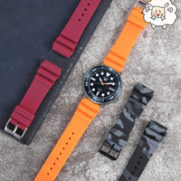Dây đeo đồng hồ silicone ngụy trang 22mm - Dây cao su bền cho nam và nữ, dây đeo thể thao mềm mại thoải mái cho trang phục hàng ngày