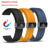 Dây đeo đồng hồ silicone từ tính kiểu CK - tháo lắp nhanh cho đồng hồ 12-22mm, chống nước & bền