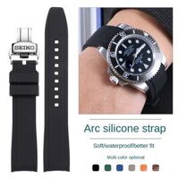Dây đeo đồng hồ silicone 18/20/21/22mm cho SEIKO 5, dây cao su thể thao - dây thay thế đầu cong cho dòng Pilot/Cocktail Time/Prospex (nhiều màu sắc)