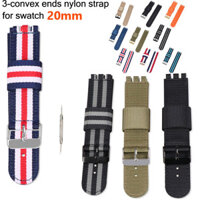 Dây đeo đồng hồ thay thế 20mm cho dây đeo đồng hồ Swatch Band lồi Dây đeo đồng hồ Nylon thể thao Dây đeo cổ tay bằng vải