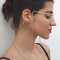 Dây đeo gọng kính chuỗi titan không gỉ mix chain glasses chống thất lạc kính tiện lợi - Màu bạc