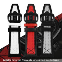 Dây đeo hybrid kiểu quân đội cho đồng hồ SevenFriday P3C - Vải canvas chắc chắn + da |   Thiết kế bộ chuyển đổi thẳng phẳng |   Phụ kiện ngoài trời cho nam