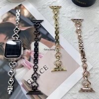 Dây Đeo Inox Hình Trái Tim Cho Đồng Hồ Thông Minh Apple Watch Series 8 49mm Ultra 42mm 41mm 40mm 45mm 44mm 7 6 SE 5 3 2 1 38mm
