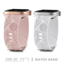 Dây đeo khắc silicon cho iWatch 40mm 41mm S10 42/46mm 49mm 44 45mm 38 Apple Watch Series 9 8 7 6 5 4 3 2 10 SE Ultra Dây đeo