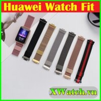 Dây đeo khóa nam châm kim loại thép không gỉ cho Huawei Watch Fit / Fit SE / Fit New