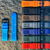 Dây đeo không silicon bền 24mm cho đồng hồ lặn Richard & mras-Dây đeo cao su chống sốc, chống nước mặn & không gây dị ứng