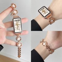 Dây Đeo Kim Loại Cho Samsung Galaxy Fit 3 Thể Thao Đồng Hồ Cho Samsung Fit 3 Dây Đeo Bằng Thép Không Gỉ Người Phụ Nữ Dây Đeo Tay Vòng Tay