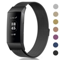 Dây Đeo Kim Loại Hít Nam Châm Cho fitbit charge 2 3 4 band charge 3 se