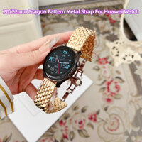Dây đeo kim loại họa tiết rồng 20mm 22mm cho Huawei Watch GT 5 4 GT5 Pro 46mm Dây đeo hợp kim kẽm cho Huawei Watch GT 3 Pro 43mm GT 3 2 42mm Vòng đeo tay
