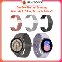 Dây đeo kim loại Milanese thay thế không rỉ cho Đồng Hồ Samsung Watch4 / 5 / 5 Pro / Active 1 / Active 2 chốt nam châm