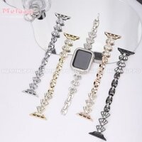 Dây đeo kim loại nàng tiên cá hình quạt thích hợp cho iwatch Seires10 42mm 46mm Dây đeo đồng hồ loại khóa thủ công Ultra 2 9 8 7 se 6 5 4 3 49mm 45mm 41mm 44mm 40mm